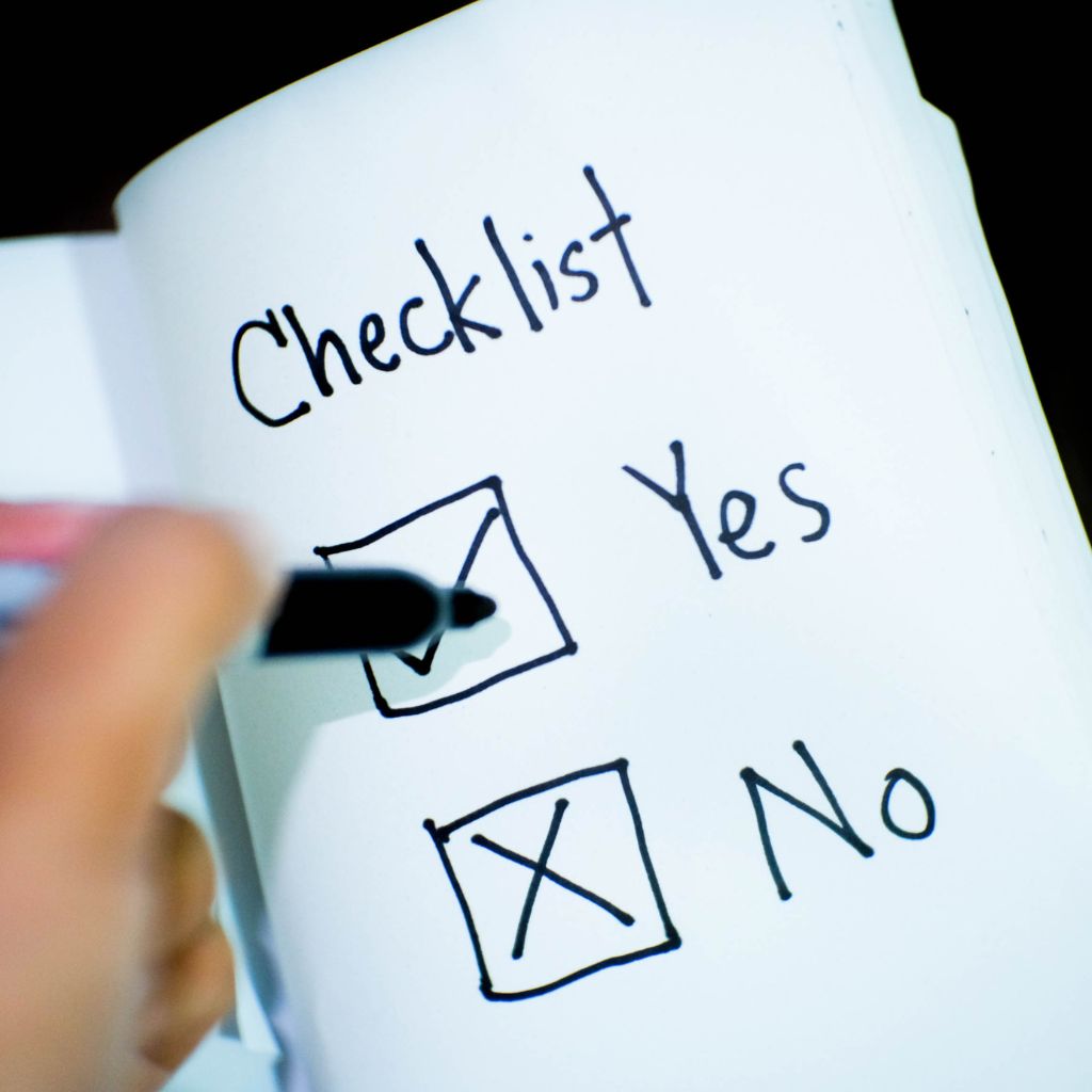 Checklist for ISO 22000